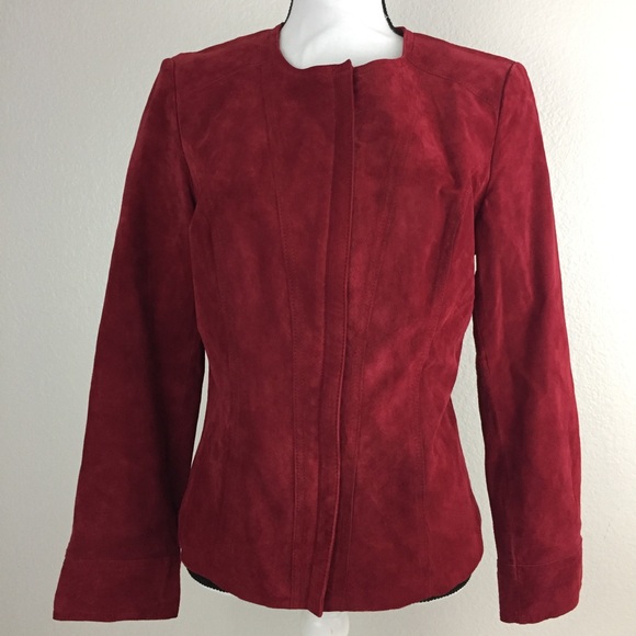 Alfani Jackets & Blazers - Alfani Red Leather Suede Jacket. Y49
